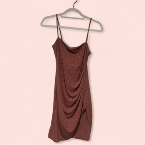 Elegant Dark Pink Spaghetti Strap Dress